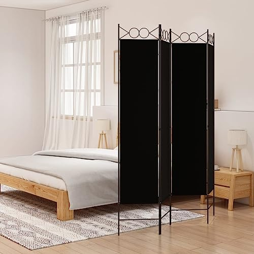 HOMIUSE Paravent de séparation de pièce, 160 x 200 cm, pour balcon, intérieur, brise-vue, protection de balcon, store latéral extensible, noir