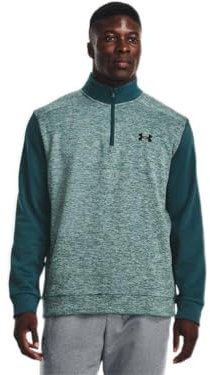 Under Armour - Herren Armour Twist Qz Fleece-Oberteil, Turmalin, Blaugrün, Schwarz, Large