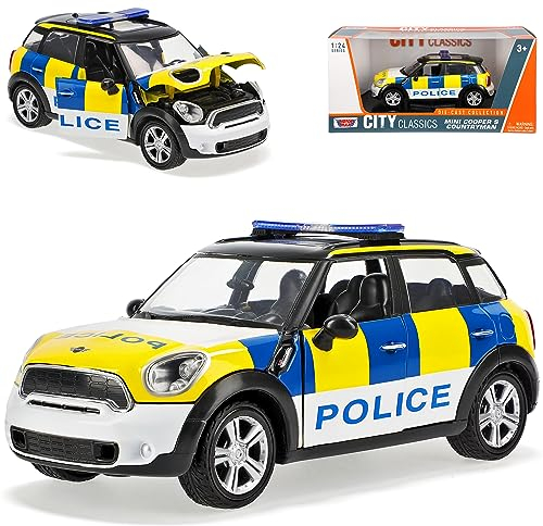 Motormax Mini Cooper Countryman S All4 Police Polizei 1/24 Modell Auto