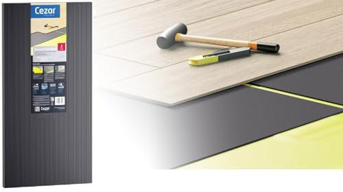 XPS Foam Underlay, 3mm Thickness, for Wood and Laminate Flooring, High Sound and Thermal Insulation (1 Pack (5m2 Coverage))