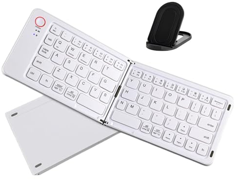 Teclado Plegable - Teclado Plegable Ultradelgado, Teclado Ultraligero Multiusos | Teclado Portátil Plegable De Larga Duración, Pequeño Teclado Inalámbrico Para La Mayoría De Tabletas, Portátiles Y Tel