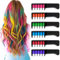 Kalolary 6 Colores Tiza para el Cabello, Temporal Cabello Tiza Peine Cabello Pelo Tiza Peine no Tóxico Lavables Tinte para Cabello para Halloween Navidad Cosplay DIY Fiesta