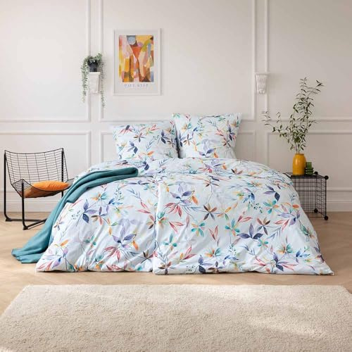 Estella Mako Interlock Jersey Bettwäsche Delphine Multicolor 1 Bettbezug 135 x 200 cm + 1 Kissenbezug 80 x 80 cm