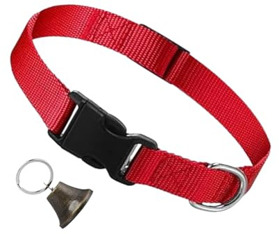 Collier pour Chèvres, Harnais Réglable en Nylon avec Clochette, Cloche Sonore Antiperte pour Pâturage – Accessoires d'Élevage pour Moutons, Vaches et Chèvres Domestiques
