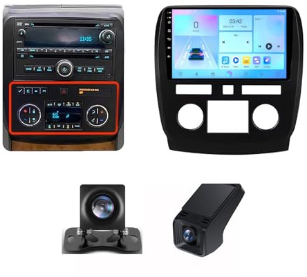 9 Inch Android 13 Car Stereo Radio Player for Buick Enclave 2014-2018 Built-in 4G 5G WIFI Wireless Carplay Android Auto GPS Navigation DSP RDS FM DAB+ Radio BT 5.0 + DVR(A,NF-4)