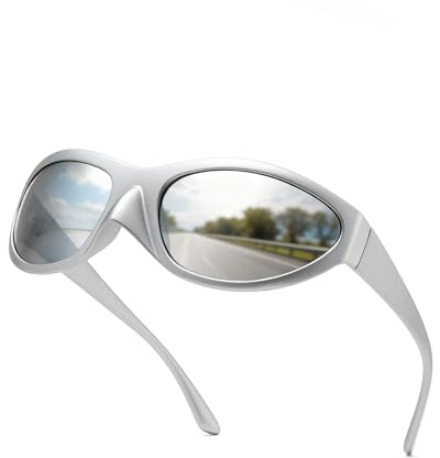 SHEEN KELLY TR90 polariserade omlottsportsolglasögon för män och kvinnor, mode ovala cykelglasögon, futuristiska