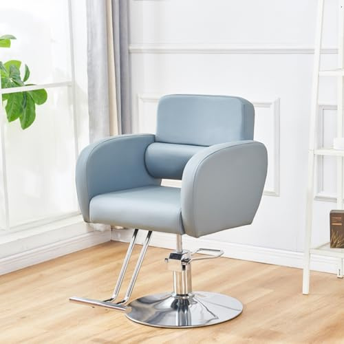Silla ergonómica giratoria de 360° con ajuste hidráulico de altura, diseño moderno y elegante para peluquerías, spas de belleza y estudios de cosméticos, equipo de peinado profesional