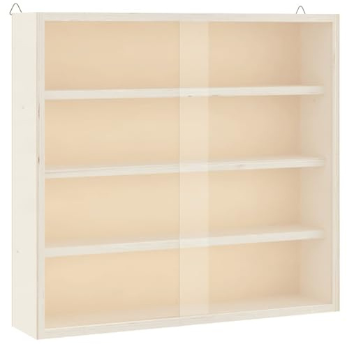 Generisk ZWGYANLENS samlarvitrin av trä med dörrar 40 x 8,5 x 37 cm, vägghyllor för badrum, sovrum, vardagsrum, kök, hängande hylla för böcker/förvaring/rumsdekoration