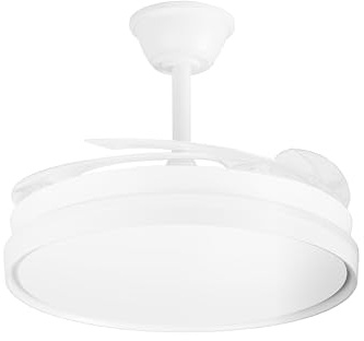 Orbegozo CP 156120 Ventilador de Techo XL | Aspas Retráctiles | 120 cm | Motor DC | 35W | 6 Velocidades | LED CCT Regulable (Luz LED 36 W) | Ultra Silencioso | Función Invierno/Verano