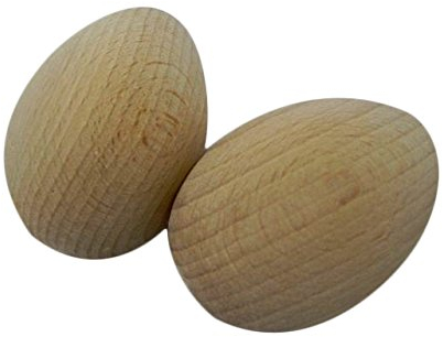 Wooden World - 10 x Einfache hölzerne Eier zum Decoupage natürlich zum Basteln. Die Eier bestehen aus Buchenholz. Abmessungen: 60 x 40 mm Die Größe von echten Hühnereiern