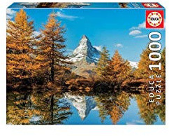 Educa - Puzzle de 1000 Piezas para Adultos | Monte Cervino en Otoño. Incluye Pegamento Fix Puzzle. A Partir de 14 años (17973)