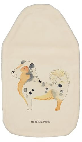 Mr. & Mrs. Panda Wärmflasche Hund Australien Shepherd - Geschenk, Kinderwärmflasche, Bettflasche, Körnerkissen, Wärmekissen, Haustier, Hunderasse,