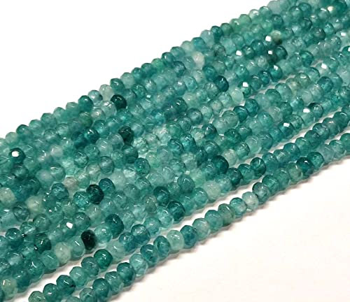 Perlin Edelstein Perlen Achat Stein 4mm Zirkon Blau 30Stk Facettiert Rondelle Edelsteine Halbedelstein Schmuckperlen Schmuckstein G189