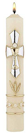 Christian Brands Chalice, Host and Cross First Communion Candle