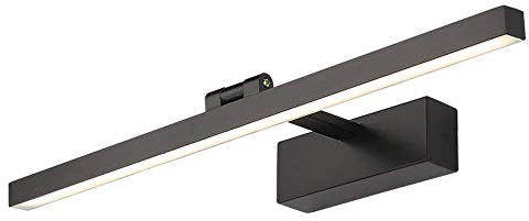 XIAJIA -9W 900LM IP44 Lámpara de espejo, Aplique de Baño LED, 400mm/6000K, para Espejo Muebles de Maquillaje Aparato Montado en la Pared(Negro/Luz natural)