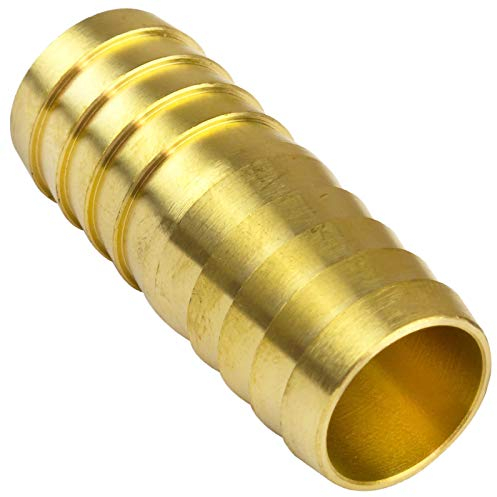 Schlauchverbinder gerade aus Messing Schlauchtüllen Außendurchmesser 40mm 1 1/2 Zoll Reparatur Röhrchen Gartenschlauch Verbinder Stück für Wasser Luft Öl Benzin Kraftstoff Leitung