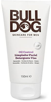 Bulldog Skincare Limpiador Facial Pieles Grasas, Blanco, 150 ml (Paquete de 1)