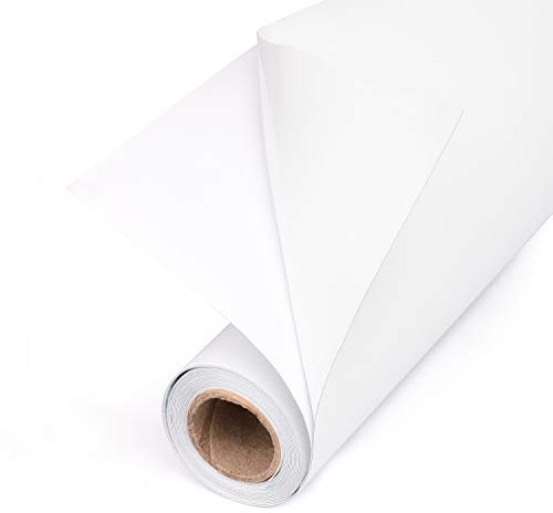 Total Blackout Window Film: 100% Light Blocking Film with White Sides - Heat Resistant, Room Darkening, Static Cling Film for Privacy & Day Sleep - No Residue, Stops UV, Easy Removal (48 x 72 in.)