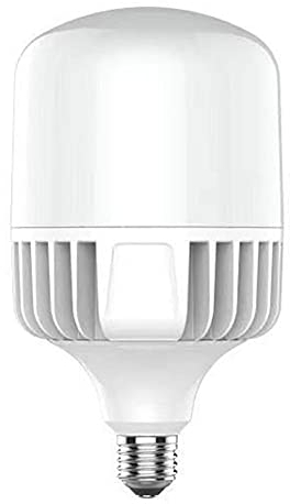 BEL AIR HOME - Lampadina LED E-40-60W, 6500K Luce Fredda, 6000 Lumen per Illuminazione Industriale ed Esterna, Design Turbina, Piastra Dissipatore Calore - Bianco, 1 Unidad