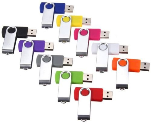 Wholesale/Lot/Bulk - ( 10/50/100 Pack ) 32GB 16 8GB 4GB 2GB 1 GB 64MB USB Swivel Flash Memory Stick Pen Thumb Drive (1GB, 10PCS)