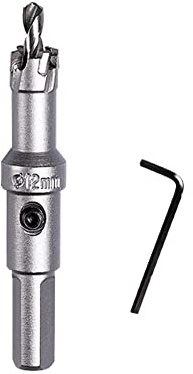 SYDARSYN Hartmetall-Lochsägen-Bohrer 12mm TCT Lochsäge Lochschneider für Edelstahlblech, Blech, Kunststoff