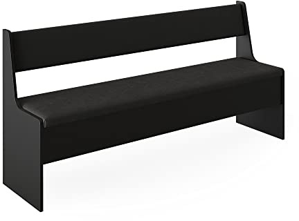 Vicco Gruppo panca ad angolo Roman, Nero, 41.5 x 166.6 cm, adatto per soluzioni angolari salvaspazio nella zona pranzo