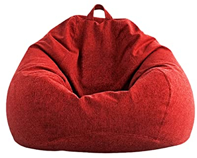 AD.CON Sitzsack mit ECO Füllung Puff Relax-Sessel Sitzkissen Bodenkissen Bean Bag 70x80x50 Rot 120L