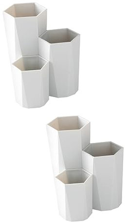Operitacx 2stücke Graue Aufbewahrungsbox Für Kosmetikpinsel Multifunktionaler Stiftehalter Und Organizer Für Schreibtisch Büro Zuhause Universität Mit Modernem Design Und Platzsparend