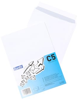 Bantex Briefumschläge DIN C5 (22,9 x 16,2 cm) / Umschläge mit Abziehstreifen, 50 Stück in Folienpackung (Weiß)