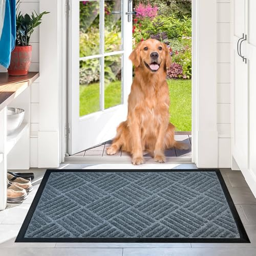 Vennocci DM23 Heavy Duty Front Door Mats Non Slip Rubber Backing Entrance Mat Shoes Scraper Welcome Mat