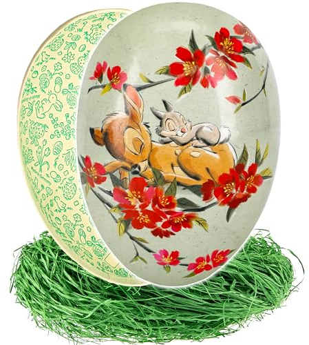 alles-meine.de GmbH 10 Stück - Ostereier - Eier zum Befüllen + Ostergras - Anzahl frei wählbar - Bambi - Hase Klopfer - 15 cm - Füll - Pappei - Deko Pappe Papp Pappeier Dekoei Pa..