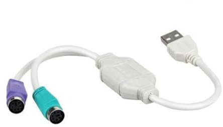 UNbit Cable convertidor Interno USB Externo a PS/2 PS2, Adaptador, Teclado, ratón, escáner, Cable de expansión USB, Cable USB PS2 Cables