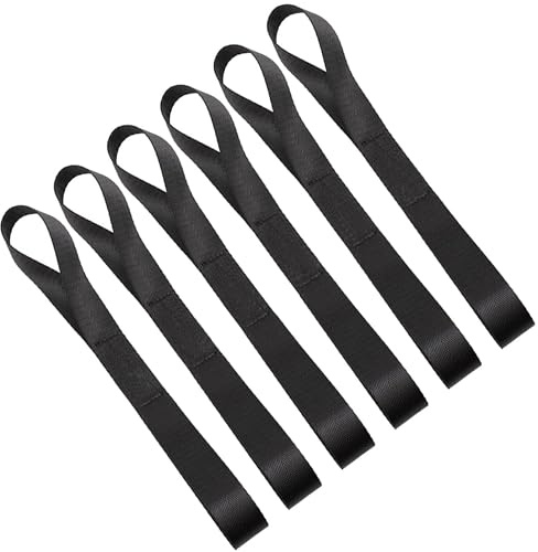 6X Kurze Zurrschlaufen, Spanngurte mit Schlaufen, Doppelschlaufen Zurrschlaufen, 250KG, 20CM für Motorrad Transport, Spanngurt, Zurrgurte, Auto, Zurrschlaufe