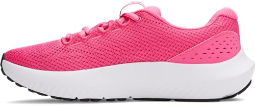 Under Armour Women's Charged Surge 4, Comfortable Women's Runners with Breathable Mesh Upper Design, Durable and Responsive Ladies' Trainers,Super Pink / Super Pink / White,4.5