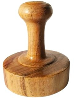 Sahishnu Online & Marketing Prensador de patatas de madera, prensador de madera Roti Chapati, roti bhakri o khakara en tawa, triturador, tamaño 4