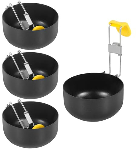 4Pcs Stainless Steel Egg Poacher, Stainless Steel Egg Cooker, Egg Poacher Pan,2024 New Egg Ring, Collapsible Hang Ear Egg Boiler Poached Egg Maker, Non-stick Egg Poacher Boiled Eggs for Kitchen Tool