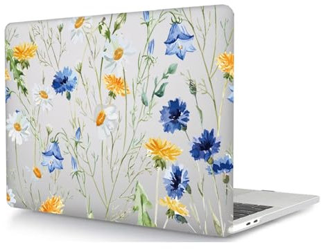 HLAAJJX Hülle Case Kompatibel mit MacBook Pro 14 Zoll 2023 2021 A2442 A2779 A2918 A2992 M1 M2 M3 mit Retina Display Touch ID, Schützend Plastik Hartschale Schutzhülle Cover,Blumen