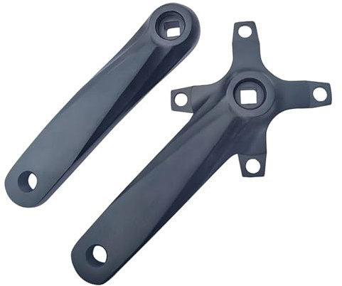 Zeiwohndc Fahrräder Kurbelgarnitur 152mm Aluminiumlegierung Direct Mount Kurbelarm Set Schwarz Kurbelgarnitur Ersatz Für Mountainbikes