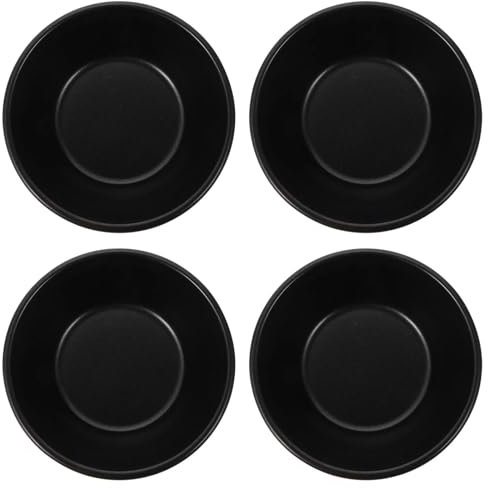 Plaques De Cuisson Moules à muffins individuels for friteuse à air, moule à tarte aux œufs, four à pain, moules de cuisson de cuisine ronds, Mini casseroles à tarte, 4 pièces Pour Le Gril Et La Cuisso