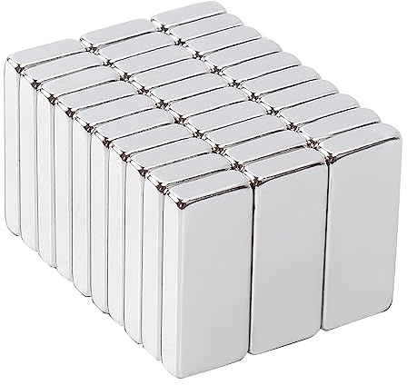 Aenienoe Magneter, små rektangulära neodymmagneter, extra starka 12 x 5 x 2 mm, minimagneter för anslagstavla, magnettavla, kylskåp, whiteboard, hantverk, foton, magneter, 30 stycken