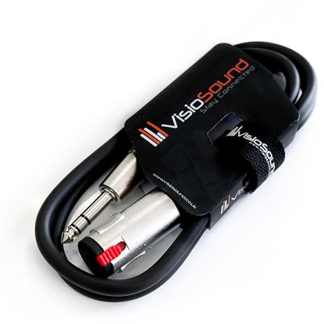 6.35mm 1/4 Stereo TRS Jack to Jack Lead Headphone Extension Cable (1m) | Noiseless OFC Audio Signal Cable for Stage & Studio