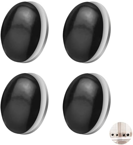 4 Pcs Shower Curtain Weights, Magnetic Shower Curtain Weights Heavy Duty Drapery Weights, For Curtain,Drapery,Tablecloth,Flag,Refrigerator (Black)