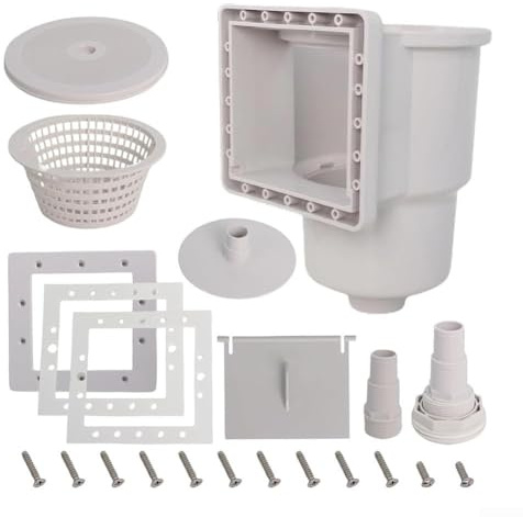 Sandyseptember Skimmer da parete per piscina da 15,2 cm, SP1091LX fuori terra, kit skimmer per piscina fuori terra, skimmer da parete, plastica ABS