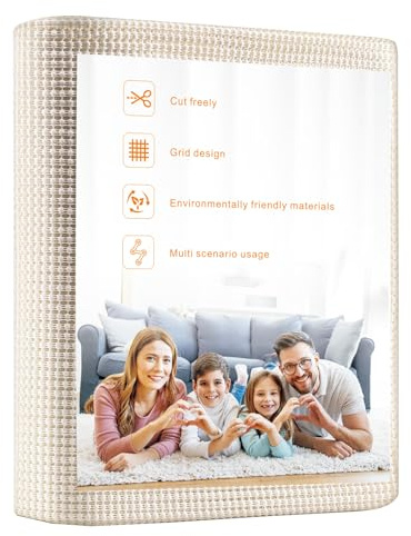 Antirutschmatte für Teppich，Teppich Antirutschunterlage，Neue Materialien zum Schutz vor Kräuseln， Zuschneidbare Rutschmatte， Universal für Schubladen, Regale, Tablett, Auto Kofferraum 50X80cm