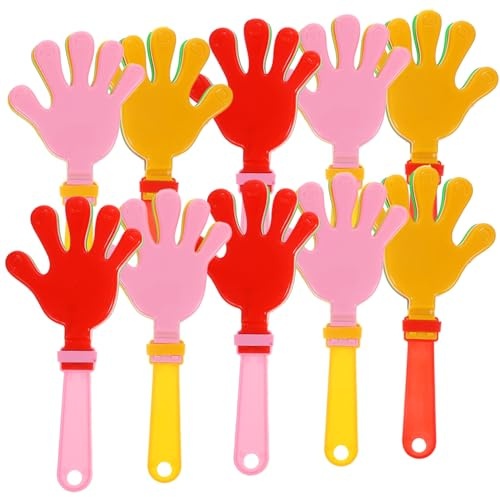POPETPOP 20pezzi Battimani di Plastica Battimani Rumorosi per Feste Oggetti di Scena Colorati per Ragazzo Ragazza e Adulti Sicuri e Resistenti per Tifo e Divertimento