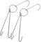 KOCKSHION 2 Pièces Crochets de Viande Acier Inoxydable Lot de Crochets Double pour Barbecue Fumage Outils de Cuisine pour Viande Rôtissage Robustes Faciles