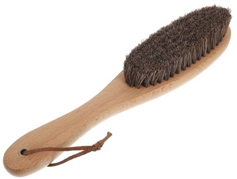 ibasenice Soft Horsehair with Wooden Handle Gentle Cleaning Tool for Dust Removal From Horse Coats Ergonomic Design for Comfortable Grooming Experience