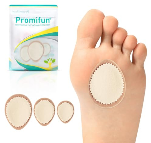 Promifun 12 Pièces Protections pour Cors de Pieds, Coussinets en Feltre Renforcés Hommes & Femmes, Anti-Frottement, Adhésif Longue Durée pour Chaussures et Course à Pied