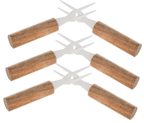 GALPADA 6 Stück Teiliges Edelstahl Bbq Grillgabel Wiederverwendbare Maiskolbenhalter mit Spitzem Ende Vielseitig als Grillspieße für Fleisch Obst Gemüse Praktische Kleine Grillwerkzeuge