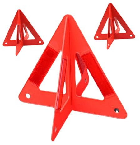 Alipis 3 Piezas Triángulos Reflectantes de Seguridad Vial de Triángulo Emergencia Coche Señal Advertencia Carretera Rápido